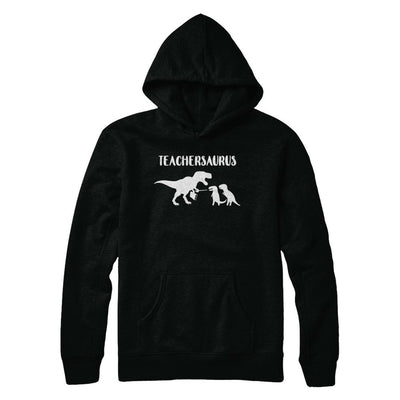 Teacher Funny Teachersaurus Dinosaur-T-Shirt & Hoodie-Pullover Hoodie-Black