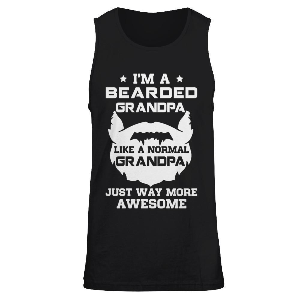 I'm A Bearded Grandpa Like A Normal Grandpa-T-Shirt & Hoodie-Unisex Tank-Black