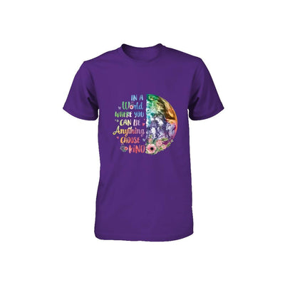 Earth In A World Where You Can Be Anything Be Kind Youth-Youth Shirt-