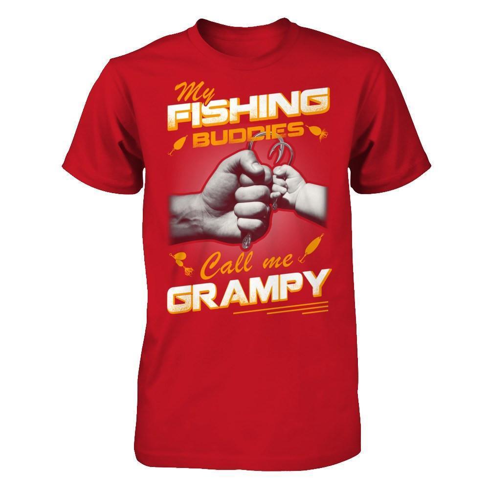 My Fishing Buddies Call Me Grampy-T-Shirt & Hoodie-Classic T-Shirt-Red