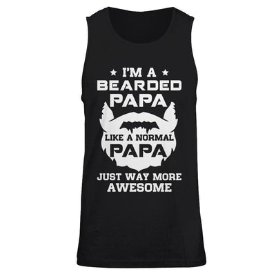 I'm A Bearded Papa Like A Normal Papa-T-Shirt & Hoodie-Unisex Tank-Black