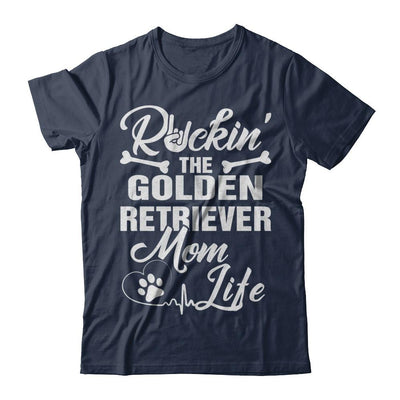 Rockin The Golden Retriever Mom Life Men Style-T-Shirt & Hoodie-Classic T-Shirt-Navy