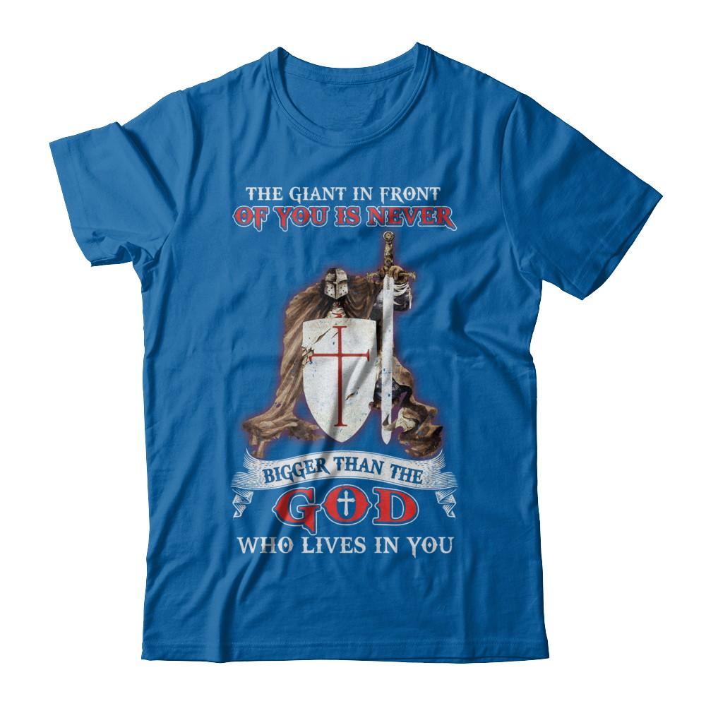 Knight Templar The Giant In Front Never Bigger Than The God-T-Shirt & Hoodie-Classic T-Shirt-Royal