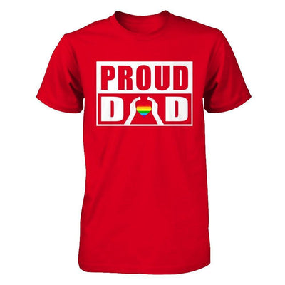 Proud Dad Lgbt Gay Lesbian Pride-T-Shirt & Hoodie-Premium T-Shirt-Red
