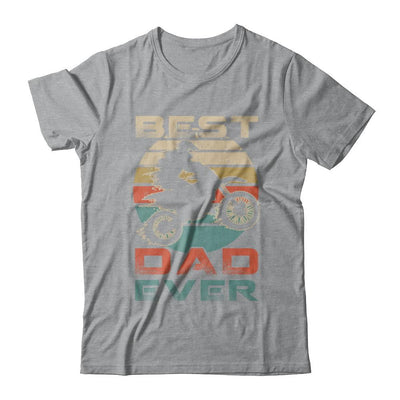 Vintage Best Motocross Dad Ever Gift Father's Day-T-Shirt & Hoodie-Classic T-Shirt-Sport Grey