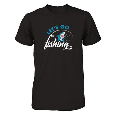 Let's Go Fishing Shark Lovers-T-Shirt & Tank Top-Premium T-Shirt-Black