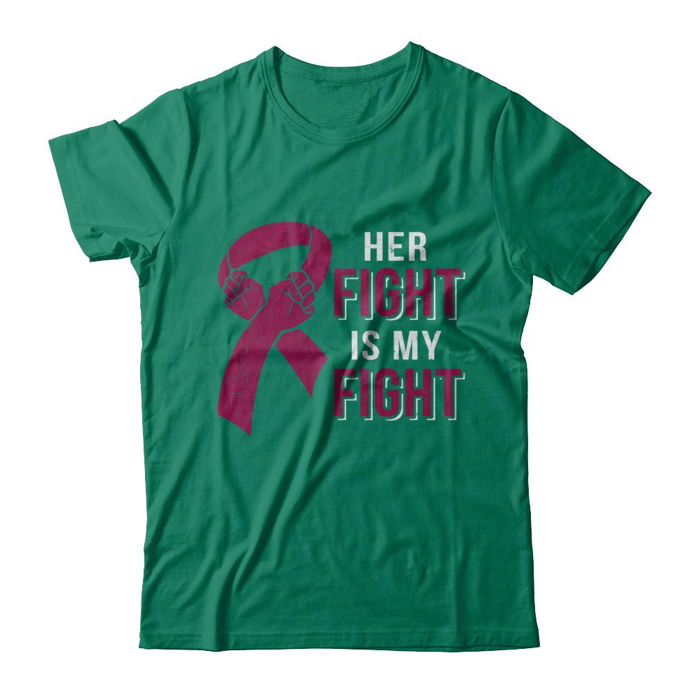 Her Fight Is My Fight Multiple Myeloma Awareness-T-Shirt & Hoodie-Classic T-Shirt-Kelly Green