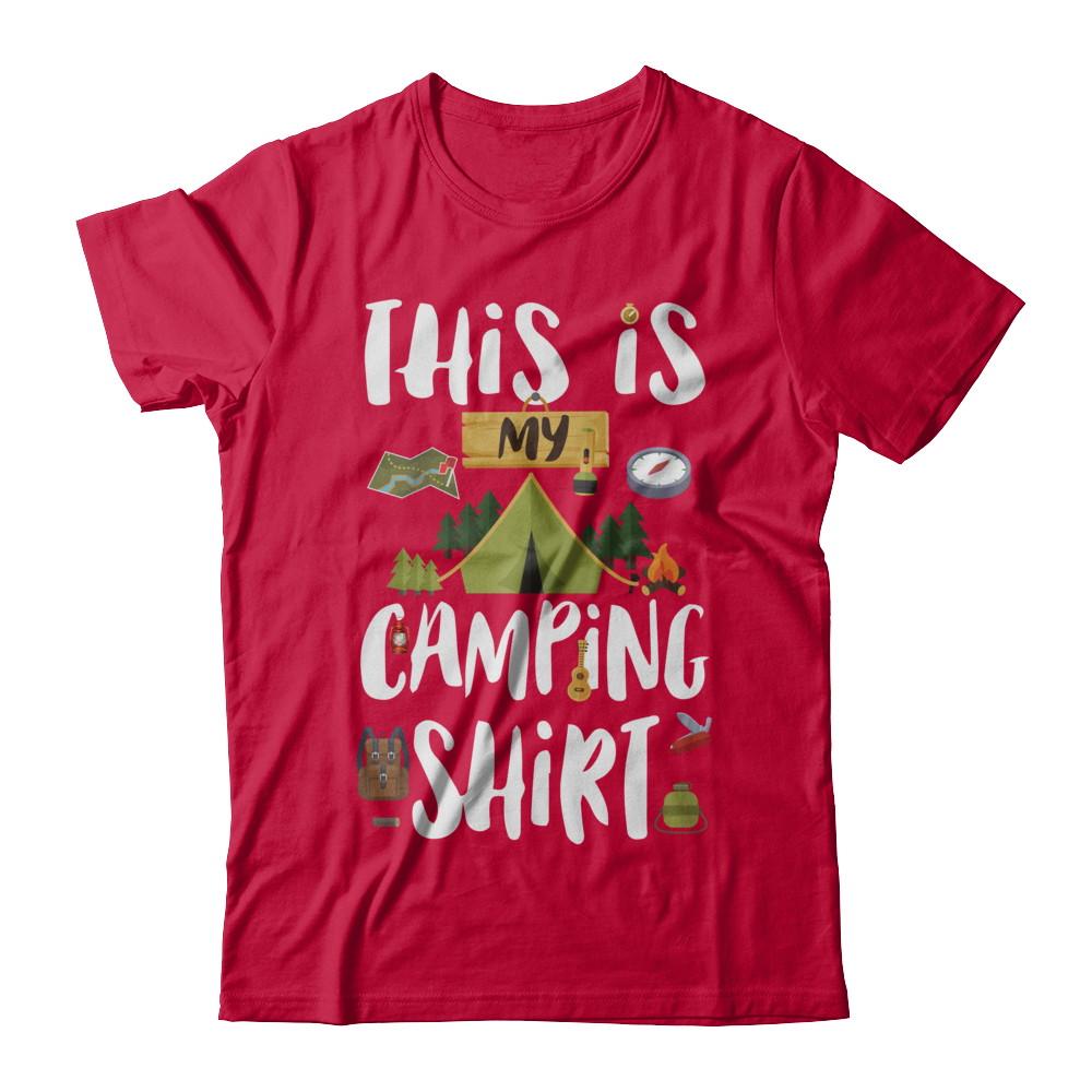 Funny This Is My Camping-T-Shirt & Hoodie-Classic T-Shirt-Red