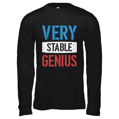 Very Stable Genius-T-Shirt & Hoodie-Long Sleeve T-Shirt-Black