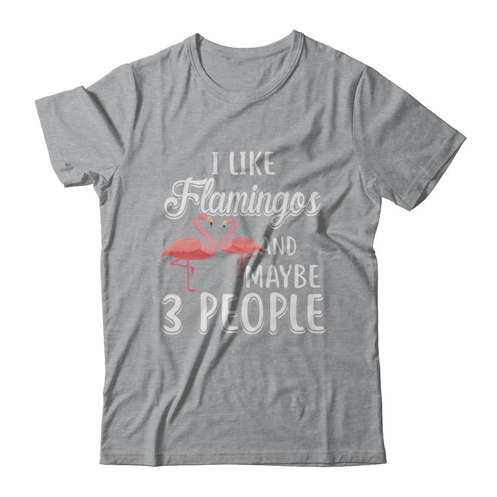 I Like Flamingos And Maybe 3 People-T-Shirt & Hoodie-Classic T-Shirt-Sport Grey