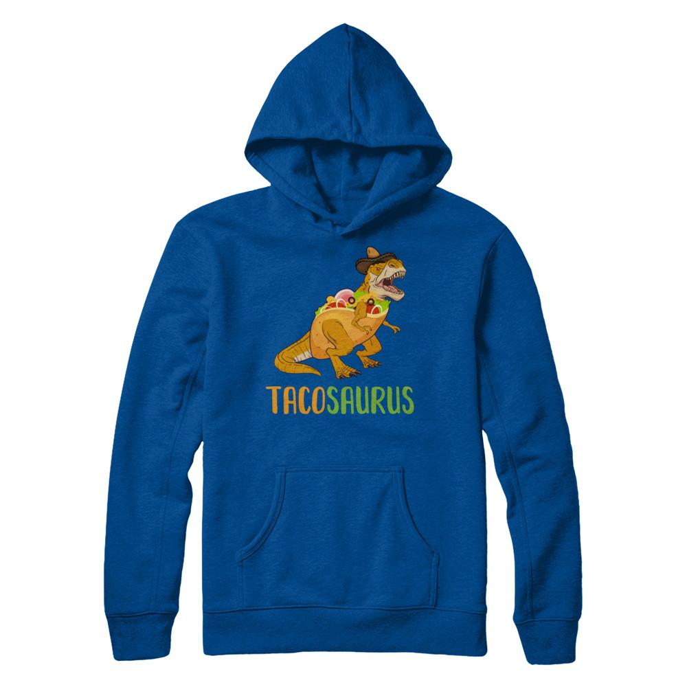 Funny Tacosaurus Tacos Dinosaur T-Rex Lover-T-Shirt & Hoodie-Pullover Hoodie-Deep Royal