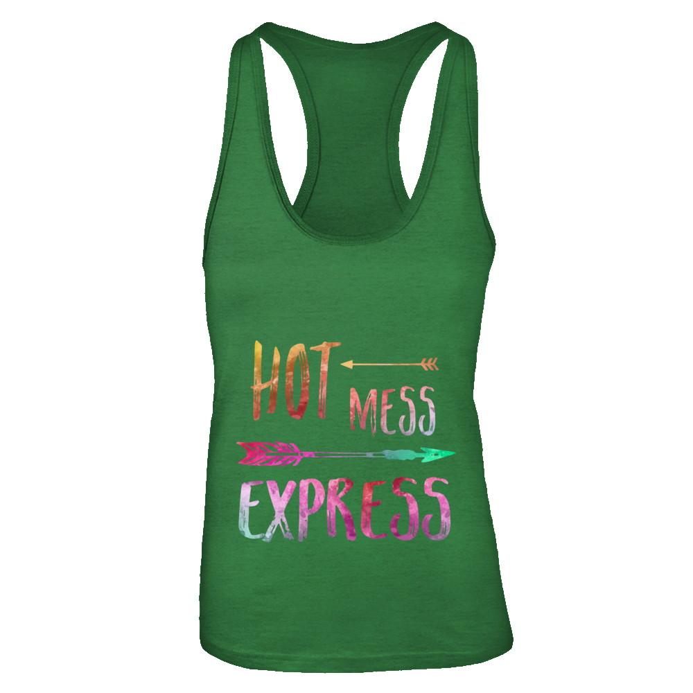 Hot Mess Express-T-Shirt & Tank Top-Women's Ideal Racerback Tank-Kelly Green