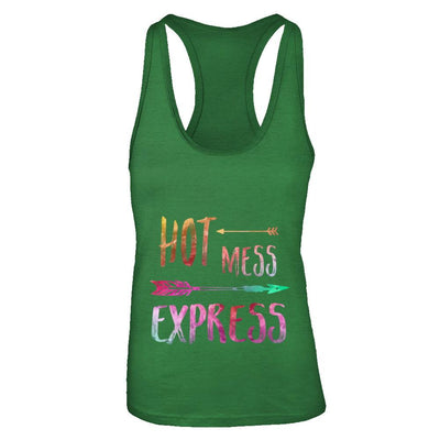 Hot Mess Express-T-Shirt & Tank Top-Women's Ideal Racerback Tank-Kelly Green