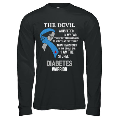 I Am The Storm Support Diabetes Awareness Warrior Gift-T-Shirt & Hoodie-Long Sleeve T-Shirt-Black