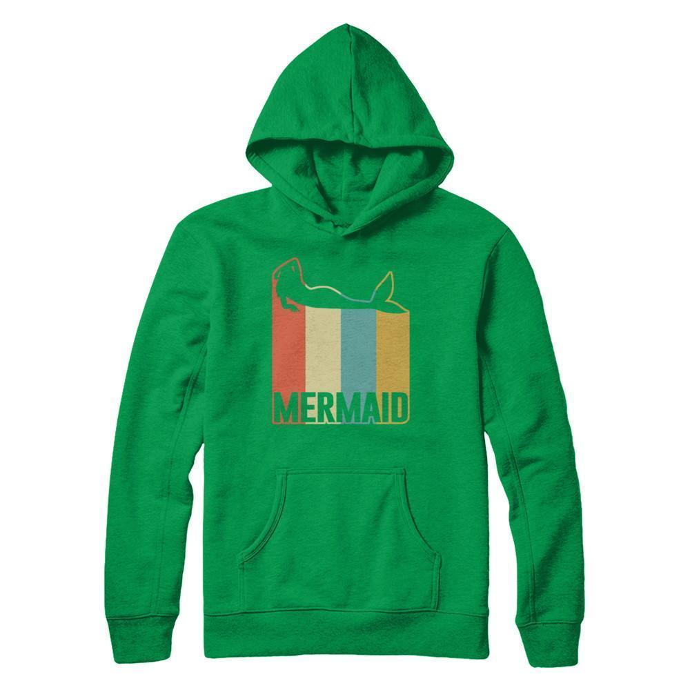 Classic Vintage Retro Style Mermaid-T-Shirt & Hoodie-Pullover Hoodie-Irish Green
