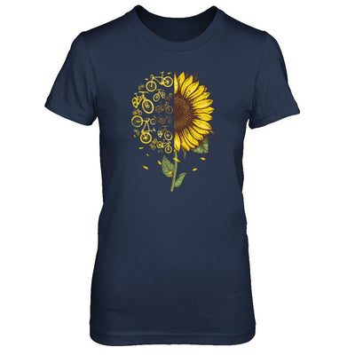 Sunflower Cycling Cycle-T-Shirt & Tank Top-Women's T-Shirt-Navy