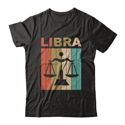 Vintage Libra Zodiac September October Birthday Gift-T-Shirt & Hoodie-Classic T-Shirt-Black