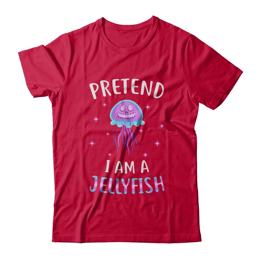 Pretend I'm A Jellyfish Costume Happy Halloween Party-T-Shirt & Hoodie-Classic T-Shirt-Red