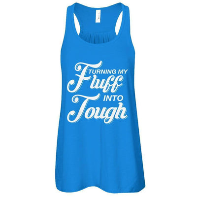 Turning Fluff Into Tough-T-Shirt & Tank Top-Women's Flowy Racerback Tank-True Royal