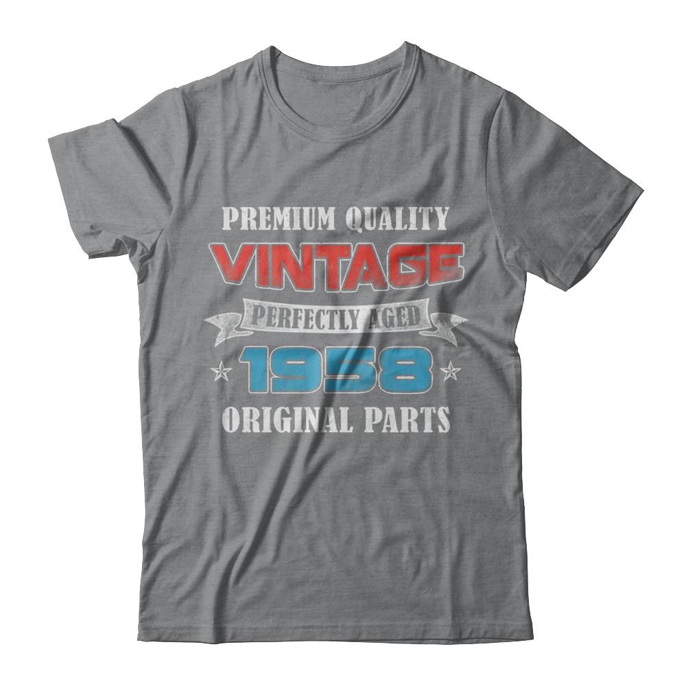 Vintage Premium Prefectly Aged 1958 63th Birthday Gift-T-Shirt & Hoodie-Classic T-Shirt-Sport Grey