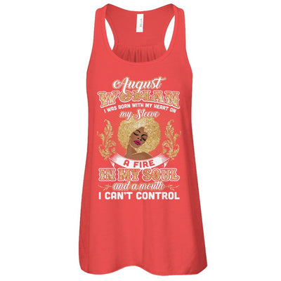 I'm An August Woman Funny Birthday-T-Shirt & Tank Top-Women's Flowy Racerback Tank-Red