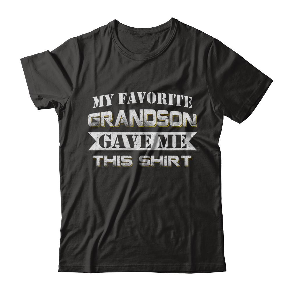 My Favorite Grandson Gave Me This-T-Shirt & Hoodie-Premium T-Shirt-Black