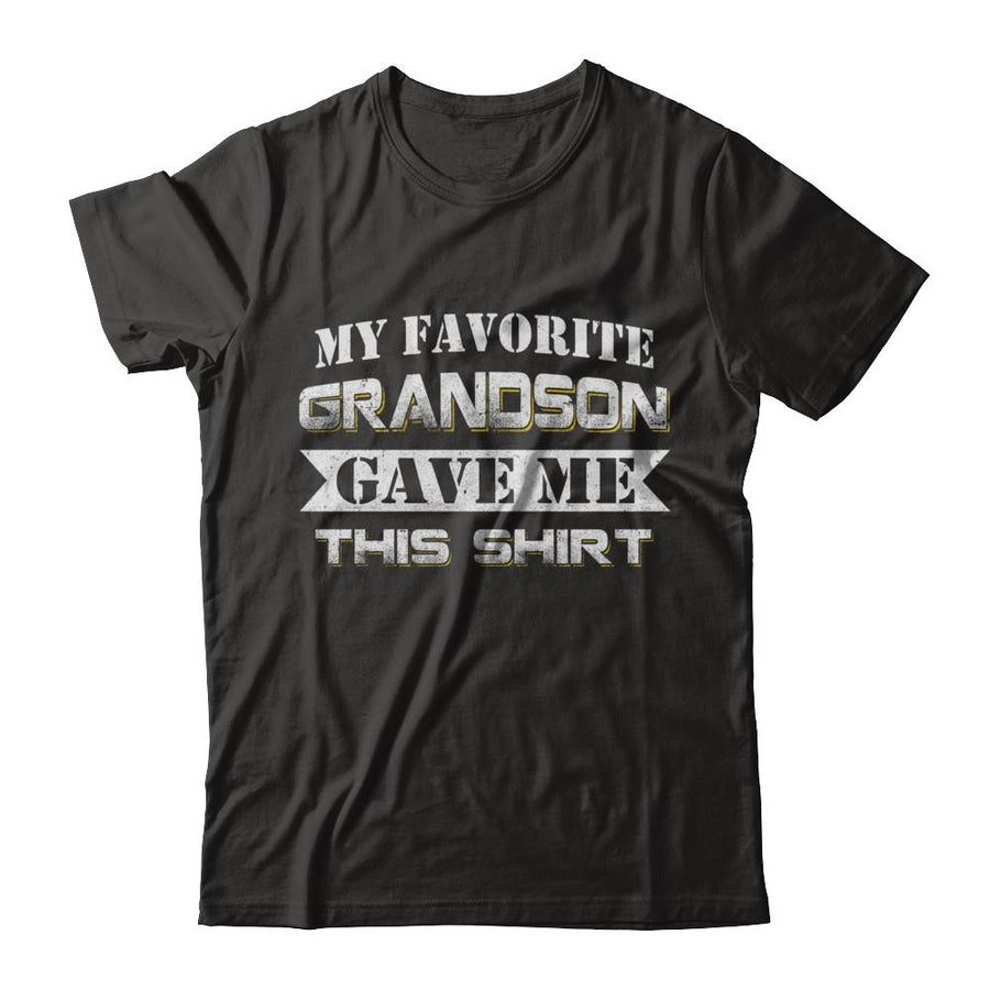 My Favorite Grandson Gave Me This-T-Shirt & Hoodie-Premium T-Shirt-Black