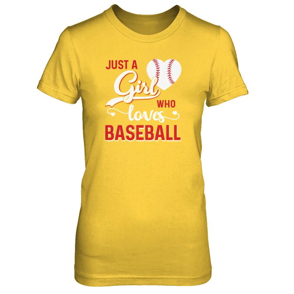 Just A Girl Who Loves Baseball-T-Shirt & Tank Top-Women's T-Shirt-Daisy