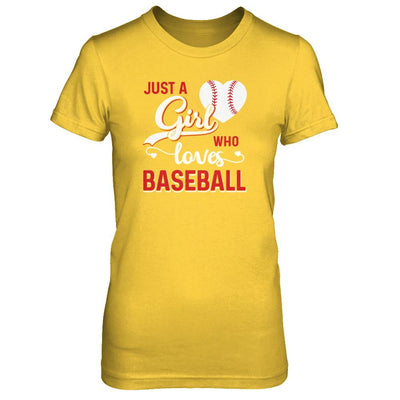 Just A Girl Who Loves Baseball-T-Shirt & Tank Top-Women's T-Shirt-Daisy