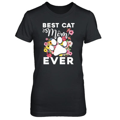 Best Cat Mom Ever Mother's Day Gift-T-Shirt & Tank Top-Women's T-Shirt-Black