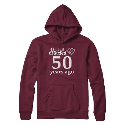 50Th Wedding Anniversary Married Couples 1971 Husband Wife-T-Shirt & Hoodie-Pullover Hoodie-Maroon