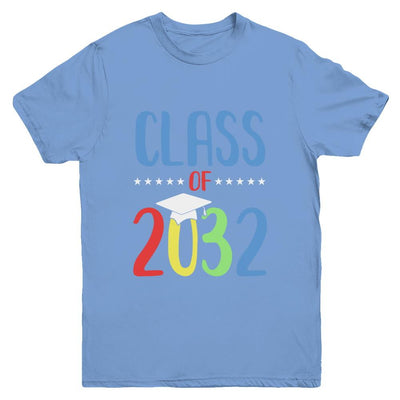 Grow With Me First Day Of School Class Of 2032 Youth-Youth Shirt-Youth T-Shirt-Carolina Blue