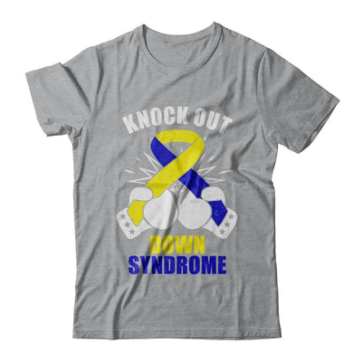 Boxing knock out Down Syndrome Awareness Support-T-Shirt & Hoodie-Classic T-Shirt-Sport Grey