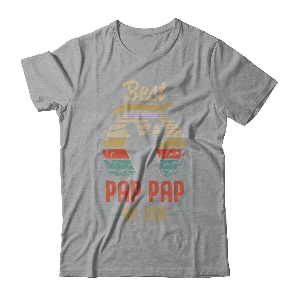 Vintage Best Pap Pap By Par Fathers Day Funny Golf Gift-T-Shirt & Hoodie-Classic T-Shirt-Sport Grey