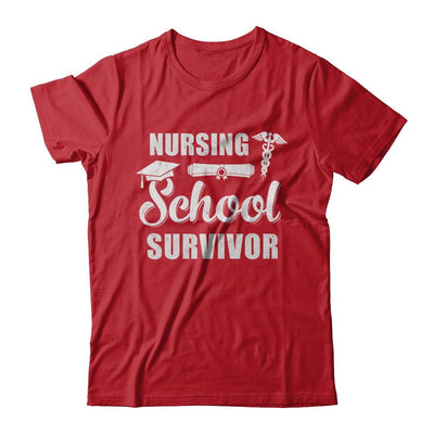 Nurse Graduate Gifts Nursing School Survivor Gradution-T-Shirt & Hoodie-Classic T-Shirt-Red