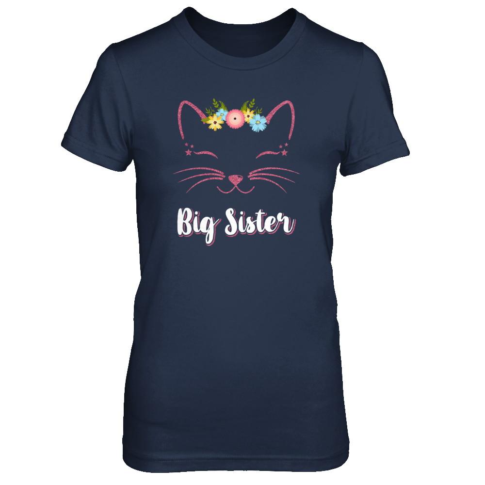 Kitty Cat Big Sister I'm Going To Be A Big Sister-T-Shirt & Tank Top-Women's T-Shirt-Navy