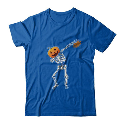 Halloween Dabbing Skeleton Football-T-Shirt & Hoodie-Premium T-Shirt-Royal