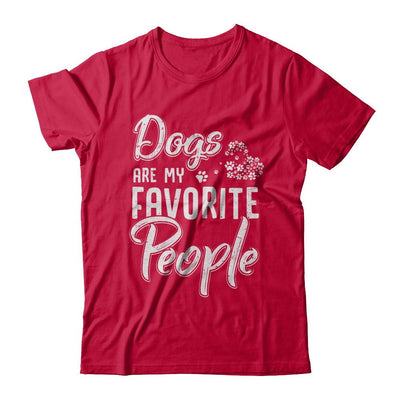 Dogs Are My Favorite People Cat Lovers-T-Shirt & Hoodie-Classic T-Shirt-Red
