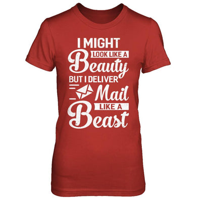 Postal Worker I Might Look Like A Beauty-T-Shirt & Hoodie-Women's T-Shirt-Red