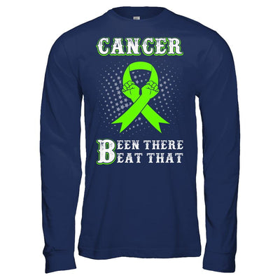 Liver Cancer Been There Beat That Awareness Green Ribbon-T-Shirt & Hoodie-Long Sleeve T-Shirt-Navy