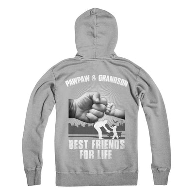 Pawpaw And Grandson Best Friends For Life-T-Shirt & Hoodie-Pullover Hoodie-Light Steel