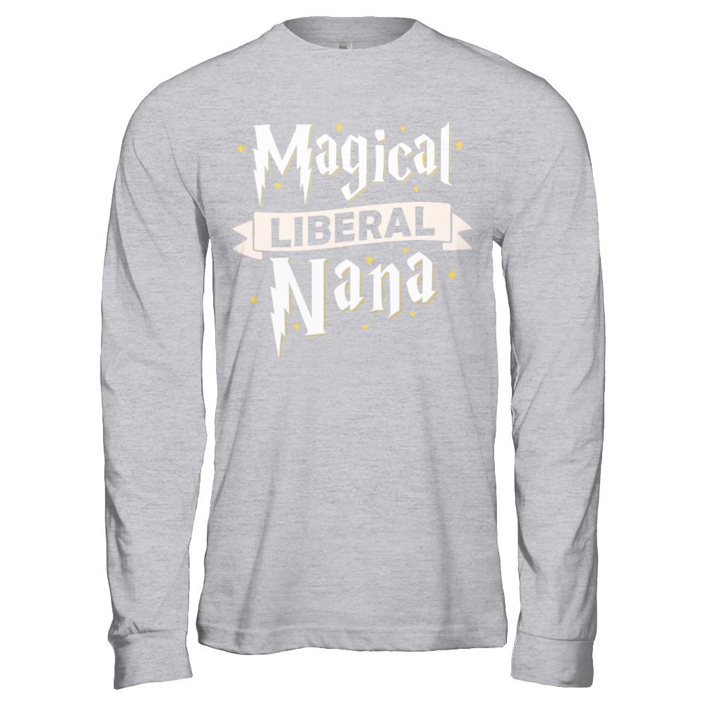 Magical Liberal Nana-T-Shirt & Hoodie-Long Sleeve T-Shirt-Sport Grey