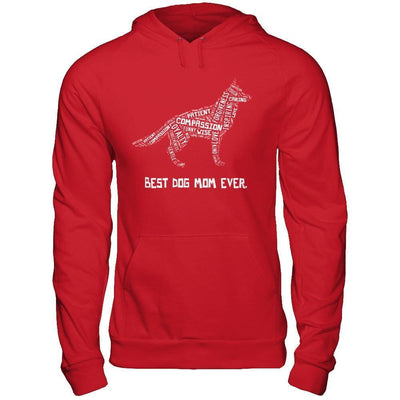 Best Dog Mom Ever German Shepherd Lovers-T-Shirt & Hoodie-Pullover Hoodie-Red