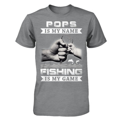 Pops Is My Name Fishing Is My Game-T-Shirt & Hoodie-Classic T-Shirt-Sport Grey