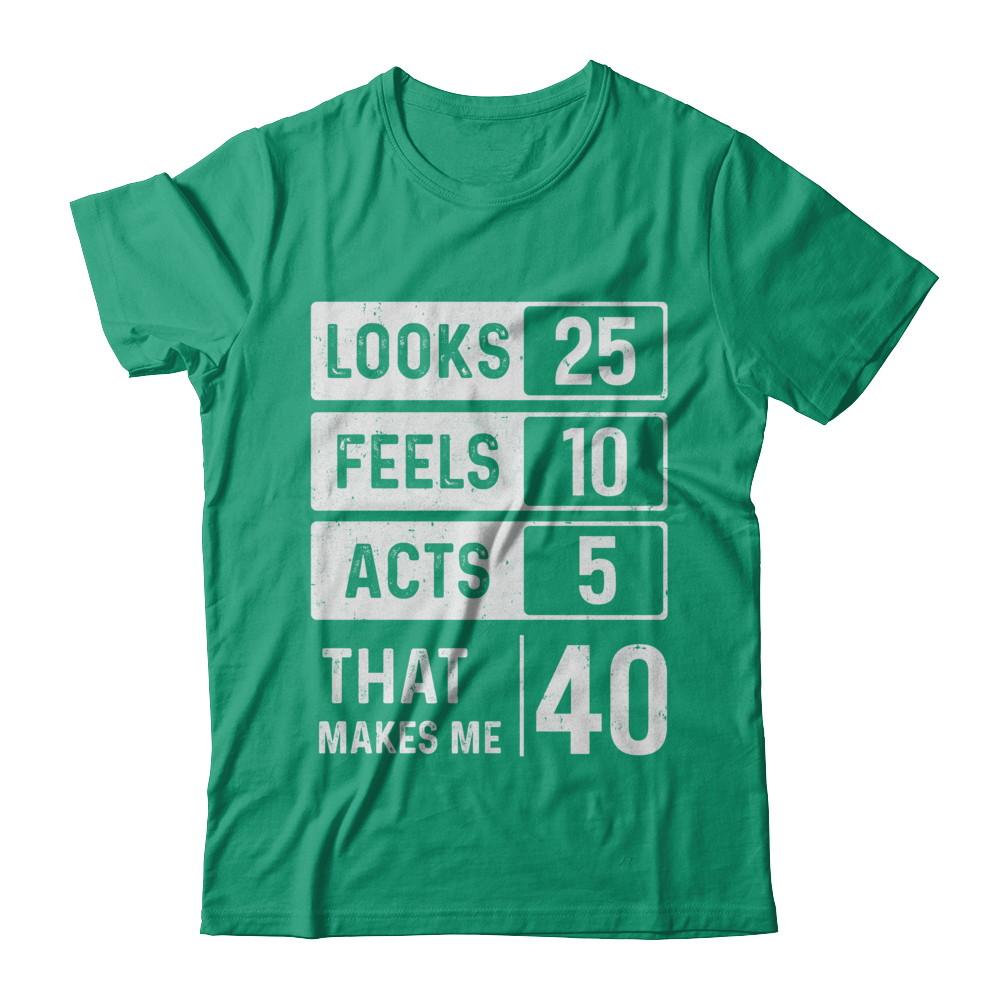 1981 40th Years Old Birthday Looks Feels Acts Make Me 40th-T-Shirt & Hoodie-Classic T-Shirt-Kelly Green