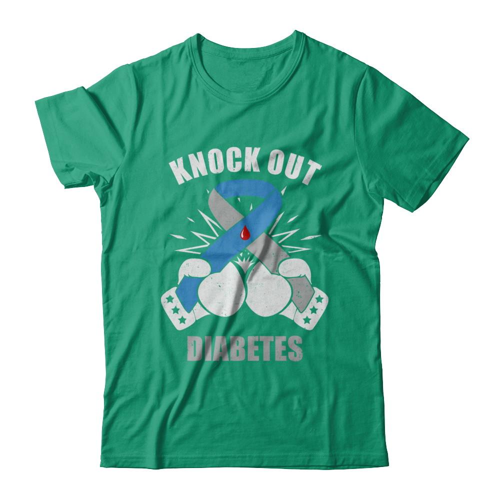 Boxing Knock Out Diabetes Awareness Support-T-Shirt & Hoodie-Classic T-Shirt-Kelly Green