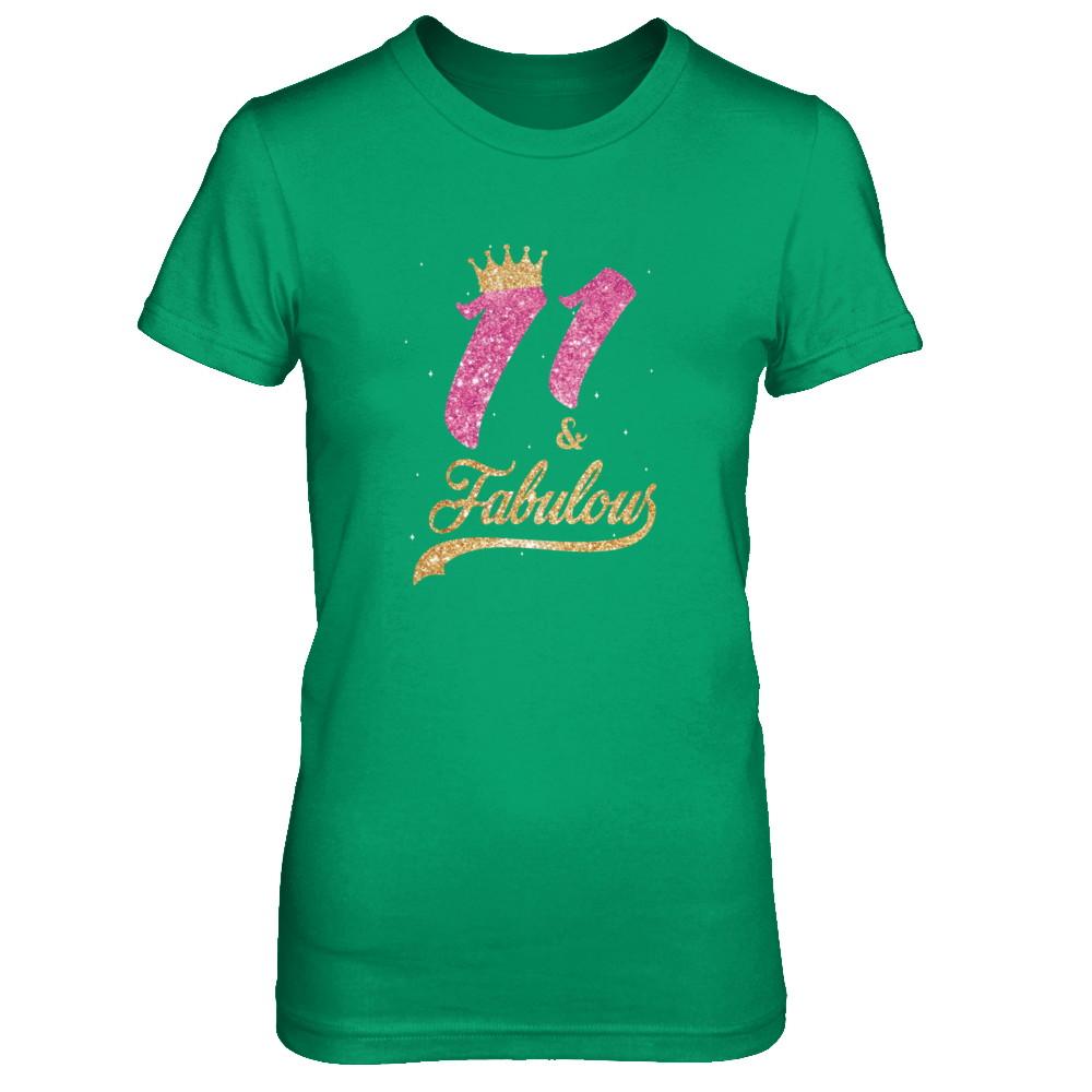 11Th And Fabulous Eleven Birthday-T-Shirt & Tank Top-Women's T-Shirt-Irish Green