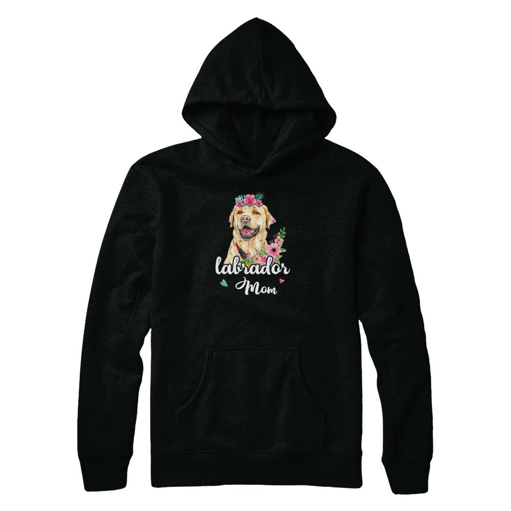Labrador Mom Funny Dog Mom Gift Idea-T-Shirt & Tank Top-Pullover Hoodie-Black