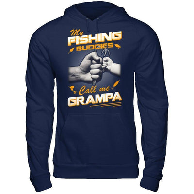 My Fishing Buddies Call Me Grampa-T-Shirt & Hoodie-Pullover Hoodie-Navy