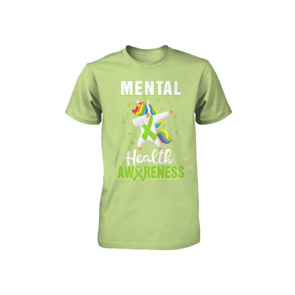 Inspirational Mental Health Awareness Unicorn Support Youth-Youth Shirt-Toddler T-Shirt-Key Lime